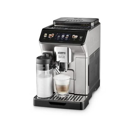 Cafetera superautomática – De’Longhi Eletta Explore Cold Brew ECAM450.65.S, 1450W, 19 bar, Molinillo integrado, Táctil, Bebidas frías calientes, Plata