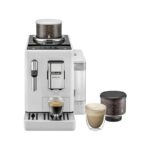 Cafetera superautomática – De’Longhi Rivelia EXAM440.35.W, 1450 W, 19 bar, Molinillo integrado, Espumador leche, Táctil, 4 perfiles, 8 recetas, Blanco