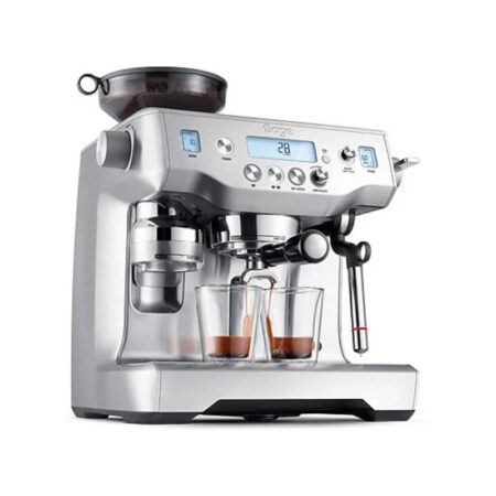 Cafetera express – Sage Oracle SES980BSS4EEU1, 15 bar, 2400 W, 2 Tazas, Pantalla LCD y botones, Acero Inoxidable