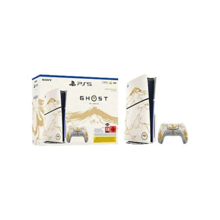 Consola – Sony PS5 Slim Standard (Edición GOLD limitada Ghost of Yōtei), 1 TB SSD, 4K, 1 mando, Chasis D + Código de descarga de juego Ghost of Yōtei