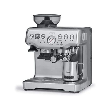 Cafetera superautomática – Sage SES875BSS2EEU1A Barista, 15 bar, 1850 W, 2 tazas, Sistema ThermoJet, Inox