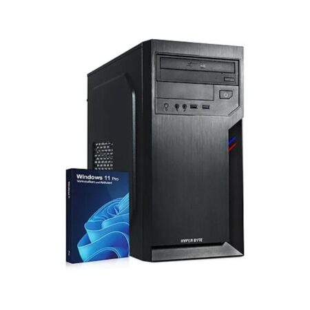 PC Sobremesa – HYPER BYTE Office Pc – para multimedia / negocios, AMD Athlon PRO 300GE, 8 GB RAM, 240 GB SSD, Sin tarjeta gráfica, Windows 11 Pro, Negro