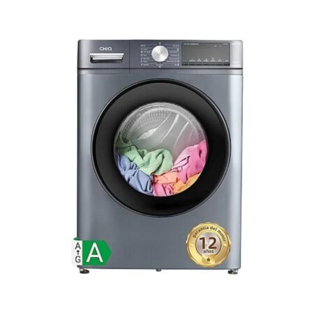 Lavadora carga frontal – CHIQ CFL100-14586IM3XA, Space PRO, Motor inverter, 1400 rpm, Programa inteligente, Función Vapor, 10 kg, 1400 rpm, 16 programas, Gris oscuro