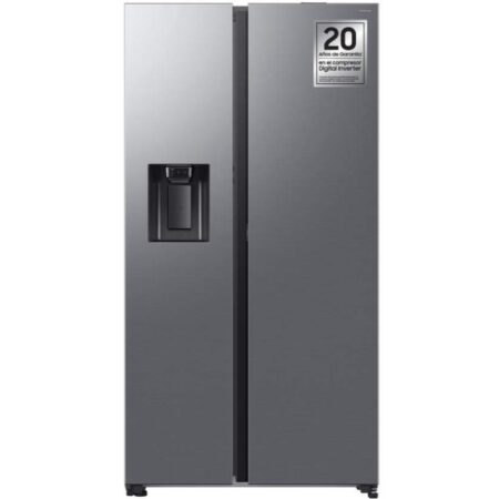 Samsung Americano RS80F66KCTEF 634L Clase C No Frost Twin Cooling Dispensador Agua/Hielo con Toma AI Inverter 33dB Auto Open Door Inox