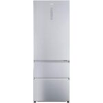 Haier Combi HTR5720ENMG 483L 200x70cm Clase E Total No Frost Humidity Zone Multi Air Flow 37dB Inox