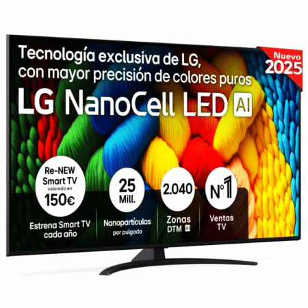 LG NanoCell TV 65" (165 cm) 4K UHD 60Hz Procesador Alpha 7 webOS 25